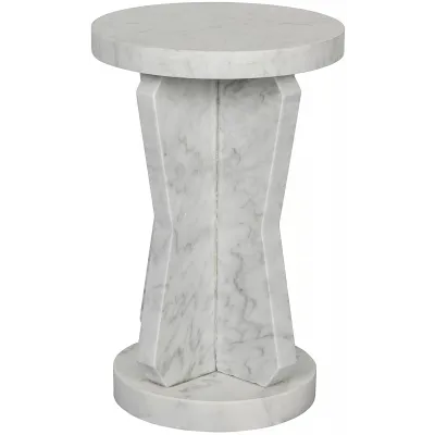 Ingram Side Table, White Marble