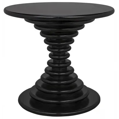 Scheiben Side Table, Hand Rubbed Black