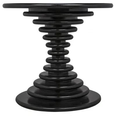 Scheiben Side Table, Hand Rubbed Black