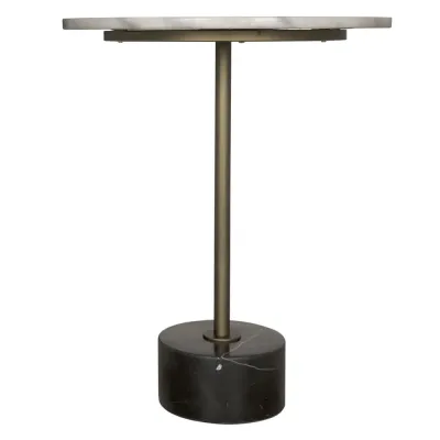 Santosha Side Table with Stone Top