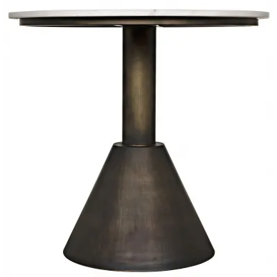 Joseph Side Table, Aged Brass