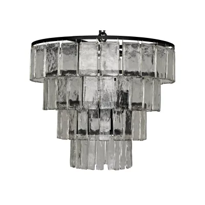 Carnegie Chandelier, Black Metal, Medium