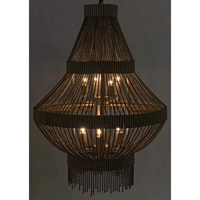 Domo Chandelier, Metal with Brass