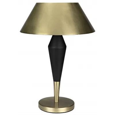 Blau Table Lamp, Brass with Black Metal Detail