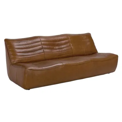 Mcclain 3 Seater, Roche Tan Leather