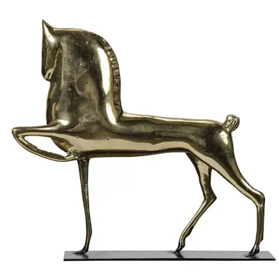 Horse On Stand, Brass