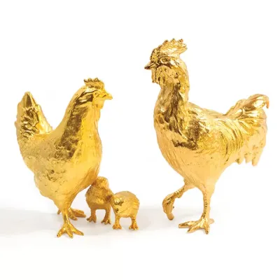 Hen and Rooster Figurines