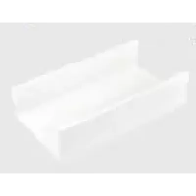 Lacquer White Napkin Holder 9" x 5" x 2.5"H
