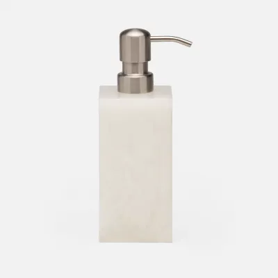 Abiko Pearl White Soap Pump 2.5"L x 2.5"W x 7.5"H Cast Resin