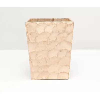 Andria Smoked Wastebasket Rectangular: 10"L x 8"W x 11"H