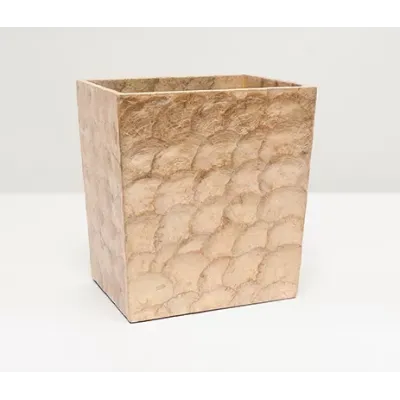 Andria Smoked Wastebasket Rectangular: 10"L x 8"W x 11"H