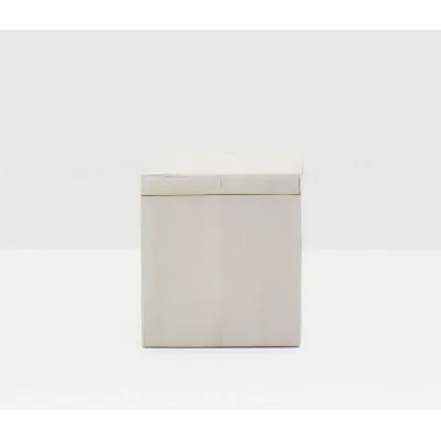 Arles White Canister Square Straight Faux Horn
