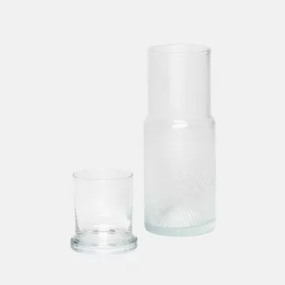 Banca Clear Carafe Round Handblown Glass