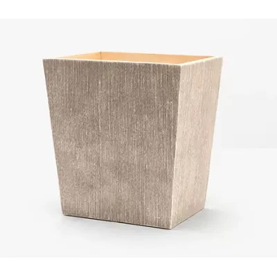 Bruges Sand Wastebasket Rectangular: 10"L x 8"W x 11"H