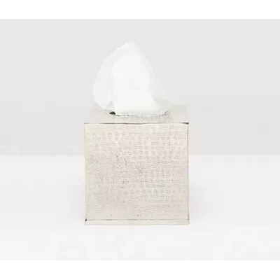 Buren Shiny Nickel Tissue Box 5.5"L x 5.5"W x 6"H