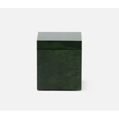Carlow Emerald Gloss Bath Canister 4"L x 4"W x 4.5"H