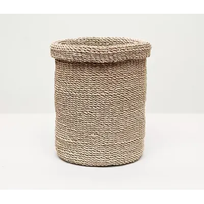 Chelston Bleached Wastebasket Round Abaca Fiber