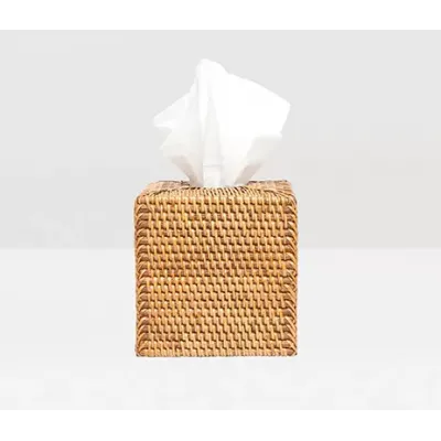 Dalton Brown Tissue Box Square Straight Rattan