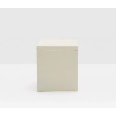 Dannes White Bath Canister 4"L x 4"W x 4.5"H