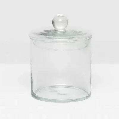 Darby Clear Large Canister Handblown Glass