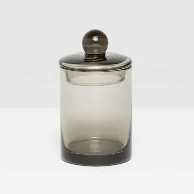 Darby Smoke Small Canister Handblown Glass