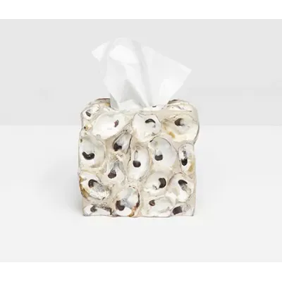 Enna Natural Oyster Tissue Box 6.5"L x 6.5"W x 6"H