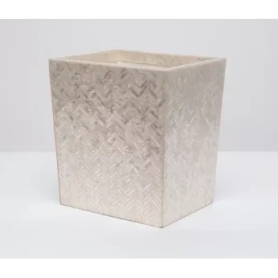Handa Pearlized Wastebasket Rectangular: 10"L x 8"W x 11"H