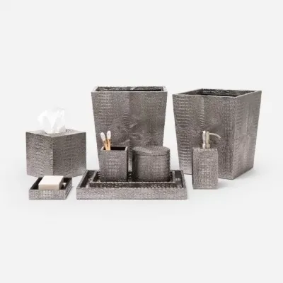Hawen Pewter Faux Baby Crocodile Bath Accessories