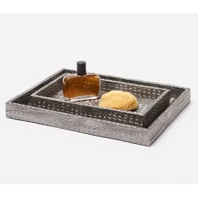 Hawen Pewter Faux Baby Crocodile Bath Accessories