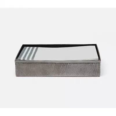 Humbolt Black Nickel Hand Towel Tray Ridged Metal