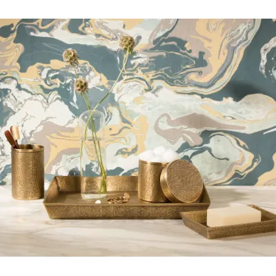 Kenitra Antique Brass Pitted Metal Bath Accessories