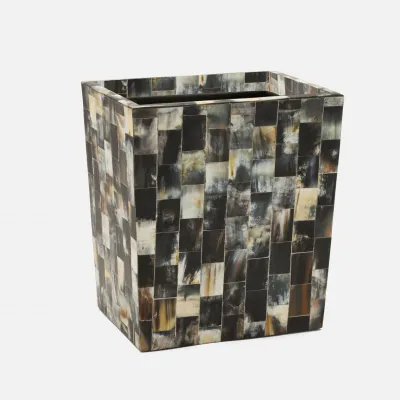 Lark Dark Wastebasket Rectangular: 10"L x 8"W x 11.5"H