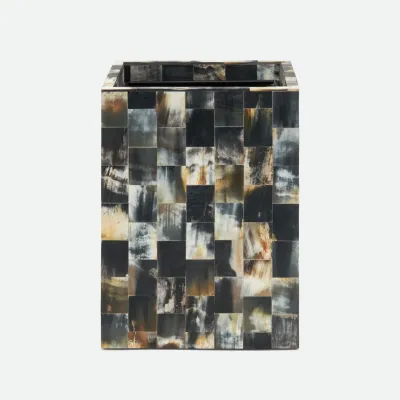 Lark Dark Wastebasket Square: 8"L x 8"W x 11"H