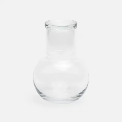 Lausanne Round Carafe Clear Hand Blown Glass