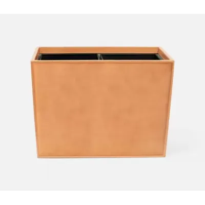 Lorient Aged Camel Wastebasket Rectangular: 16"L x 10"W x 12.5"H