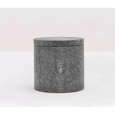 Manchester Cool Gray Bath Canister Large: 4"D x 4.5"H
