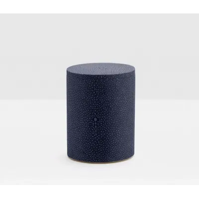 Manchester Navy Bath Canister Small: 3"D x 4"H