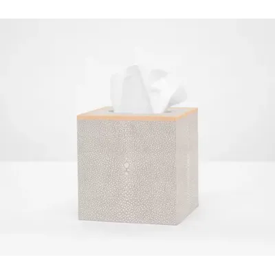 Manchester Sand Tissue Box Square: 5.5"L x 5.5"W x 6"H