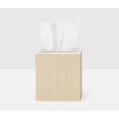 Maranello Beige/White Tissue Box 5.5"L x 5.5"W x 6"H