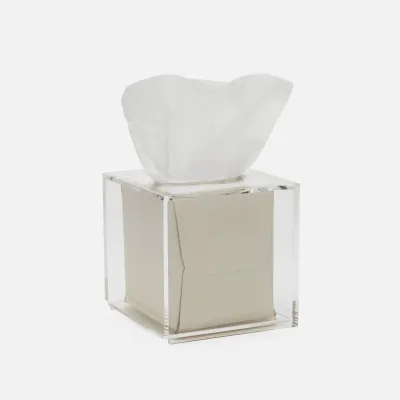 Monette Clear Tissue Box Square Straight Acrylic