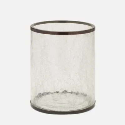 Pomaria Dark Bronze Wastebasket 9"D x 11.5"H