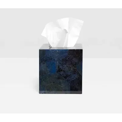 Santorini Dark Blue Tissue Box Square Straight Pen Shell