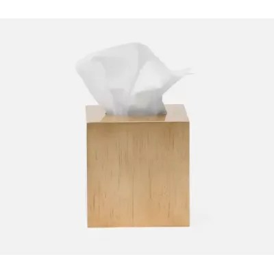 Tanlay Antiqued Gold Tissue Box 5.5"L x 5.5"W x 6"H