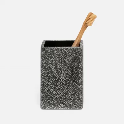 Tenby Cool Gray Brush Holder 3"L x 3"W x 4.5"H