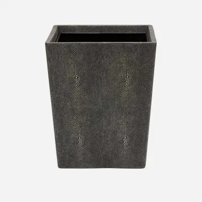 Tenby Cool Gray Wastebasket Square: 9"L x 9"W x 11"H