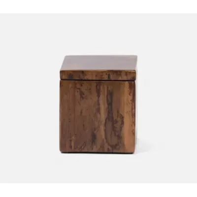Varadero Dark Stain Bath Canister 4"L x 4"W x 5"H