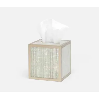 Waterford Gray Strips Tissue Box 5.5"L x 5.5"W x 6"H