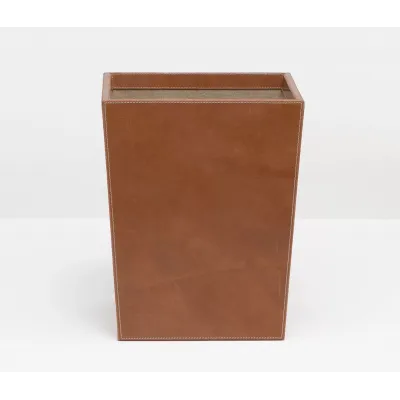 Leon Aged Camel Rec. Wastebasket 11.5"L x 9.5"W x 14"H