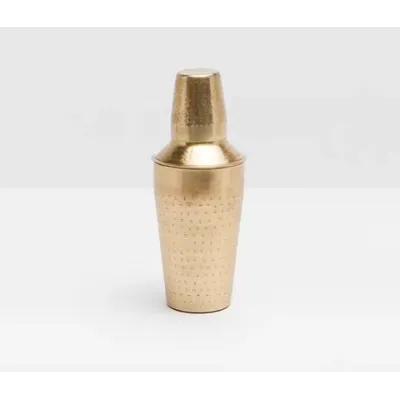 Winsford Antique Brass, Cocktail Shaker, Etched Metal