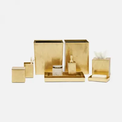 Mancora Shiny Gold Canister Square Straight Brass